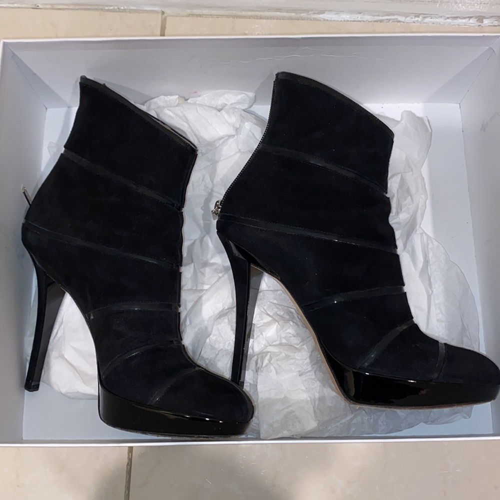 CHRISTIAN DIOR Graphic Suede Bootie - Picture 6 of 8